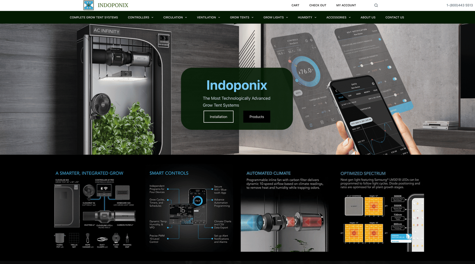 Indoponix e-commerce website design by Melloware Dev