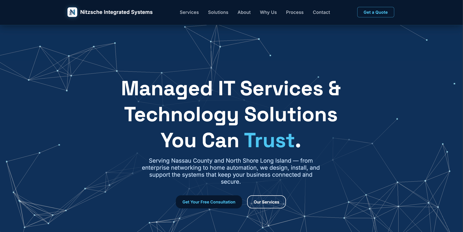 Nitz Systems IT support website design by Melloware Dev in Glen Cove, NY